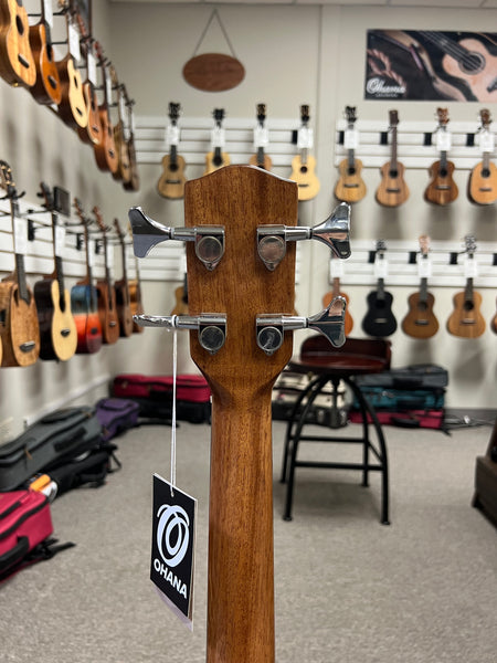 Ohana OBU-22 Compact Acoustic Electric Bass w/Case - Solid Spruce/Mahogany