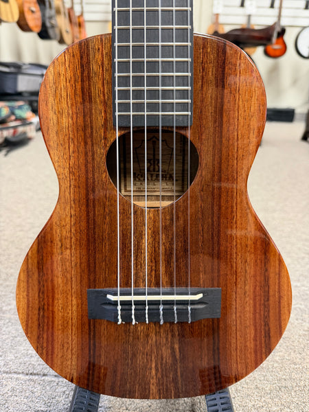 KoAloha KTM-D6 Solid Koa 6 String Tenor Guitarlele/Guilele w/Case - Made In Hawaii