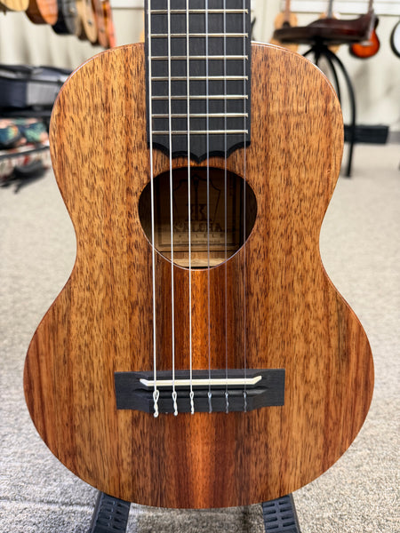 KoAloha KTM-10D6 Solid Koa 6 String Pikake Tenor Guitarlele/Guilele w/Case - Made in Hawaii