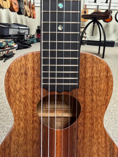 KoAloha KTM-10D6 Solid Koa 6 String Pikake Tenor Guitarlele/Guilele w/Case - Made in Hawaii
