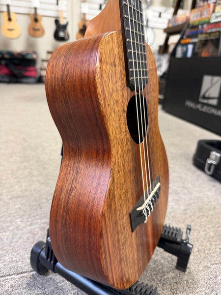 KoAloha KTM-10D6 Solid Koa 6 String Pikake Tenor Guitarlele/Guilele w/Case - Made in Hawaii