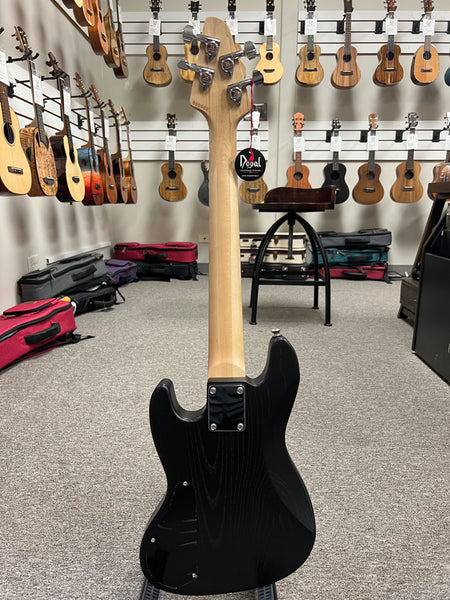 Tiny Boy Ash Body 4 String Solid Body Black Bass w/Case - TBJ-4400B Short Scale Bass