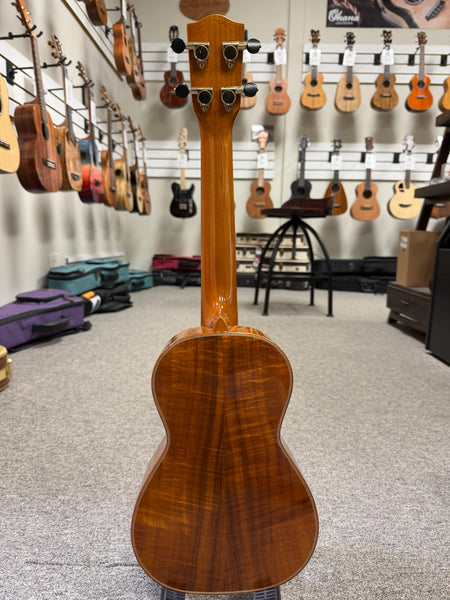 OHANA CK-570G Solid Koa Concert Ukulele w/Case - Abalone Bird Inlays
