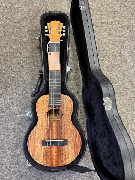 KoAloha KTM-10D6 Solid Koa 6 String Pikake Tenor Guitarlele/Guilele w/Case - Made in Hawaii