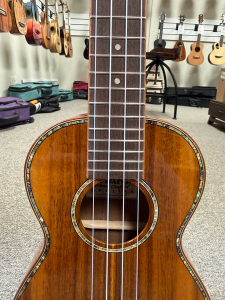 OHANA CK-350G Solid Koa Concert Ukulele w/Hard Shell Case