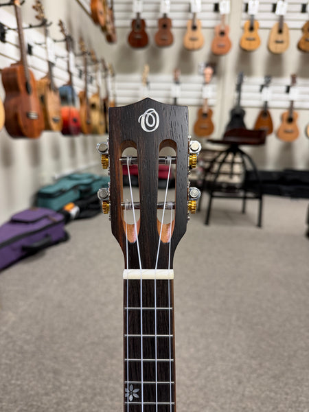 OHANA CK-50ME Concert Ukulele - Solid Cedar/Striped Ebony