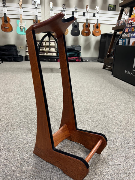 Custom Mahogany Wood Ukulele Stand by Lee Murdock - Mahogany Uke Stand