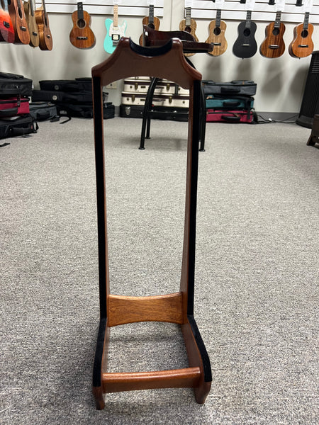 Custom Mahogany Wood Ukulele Stand by Lee Murdock - Mahogany Uke Stand