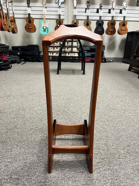 Custom Mahogany Wood Ukulele Stand by Lee Murdock - Mahogany Uke Stand