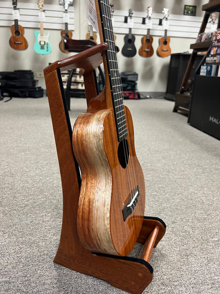 Custom Mahogany Wood Ukulele Stand by Lee Murdock - Mahogany Uke Stand