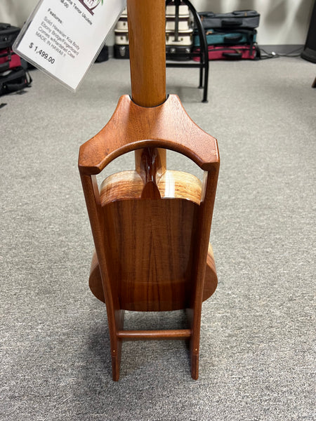 Custom Mahogany Wood Ukulele Stand by Lee Murdock - Mahogany Uke Stand