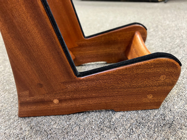 Custom Sapele Wood Ukulele Stand by Lee Murdock - Sapele Uke Stand