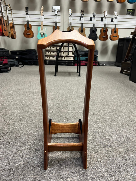 Custom Sapele Wood Ukulele Stand by Lee Murdock - Sapele Uke Stand