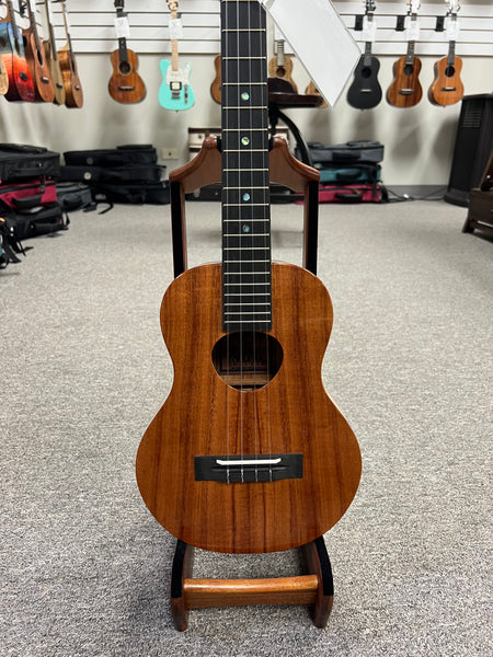 Custom Sapele Wood Ukulele Stand by Lee Murdock - Sapele Uke Stand