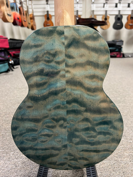 Flight A10QM Aqua Blue Solid Quilted Maple Tenor Ukulele w/Case -10th Anniversary Model #1