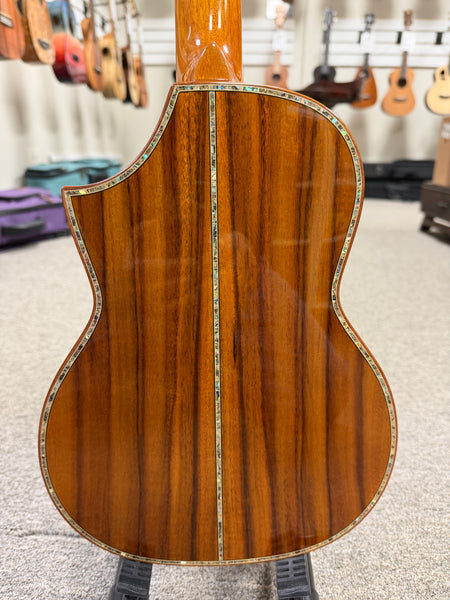 OHANA TK-7 Solid Acacia Tenor Ukulele w/Cutaway