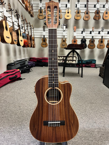 Lanikai ACST-CEG Acacia 6 String Electric Guitalele Ukulele w/Case - Guitarlele