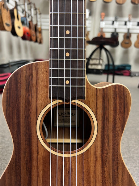 Lanikai ACST-CEG Acacia 6 String Electric Guitalele Ukulele w/Case - Guitarlele
