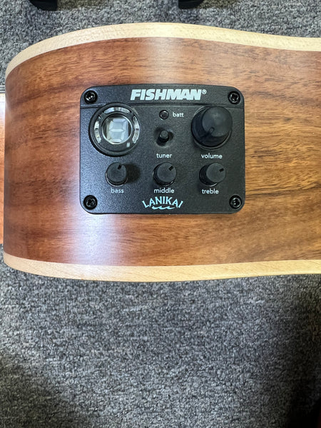 Lanikai ACST-CEG Acacia 6 String Electric Guitalele Ukulele w/Case - Guitarlele