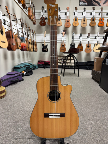 Ohana BK-70RB Baritone Ukulele - Solid Spruce Top/Composite Round Back