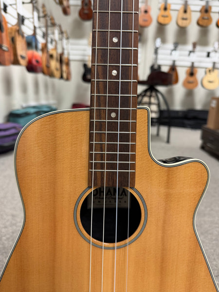 Ohana BK-70RB Baritone Ukulele - Solid Spruce Top/Composite Round Back