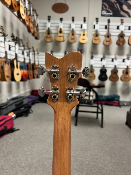 Makaio MKB-20E Solid Koa Electric Baritone Ukulele w/Case - Comfort Contour Armrest