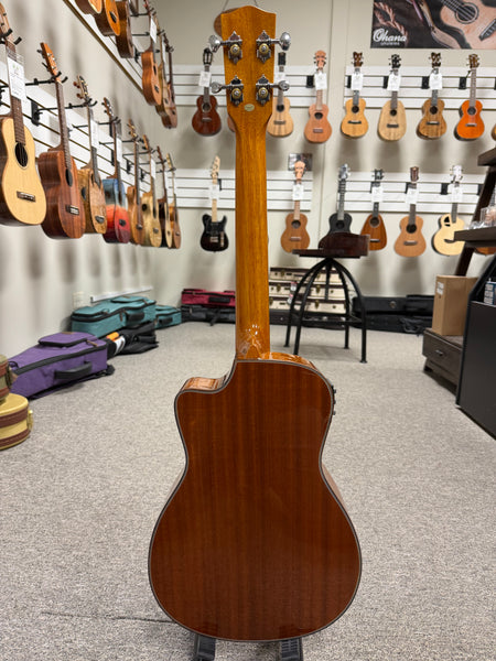 Ohana BK-35GCE Solid Mahogany Electric Baritone Ukulele - Cutaway