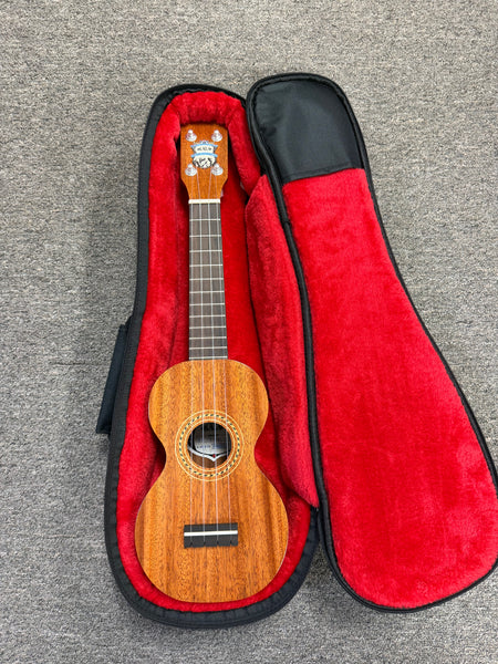 KALA KA-F8-MHG-S Pan Pacific Solid Mahogany Figure 8 Soprano Ukulele w/Case