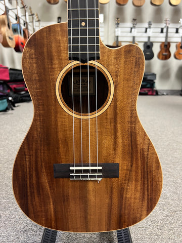 Lanikai ACST-CEB Acacia Electric Baritone Ukulele w/Case - Solid Top - Cutaway/Fishman Pickup