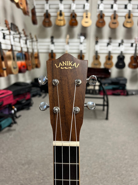 Lanikai ACST-CEB Acacia Electric Baritone Ukulele w/Case - Solid Top - Cutaway/Fishman Pickup