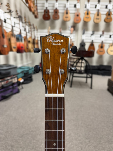 Ohana TK-35GCE-LH Lefty Solid Mahogany Electric Tenor Ukulele w/Cutaway - Left Handed