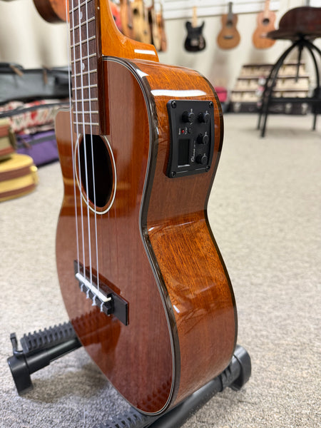 Ohana TK-35GCE-LH Lefty Solid Mahogany Electric Tenor Ukulele w/Cutaway - Left Handed