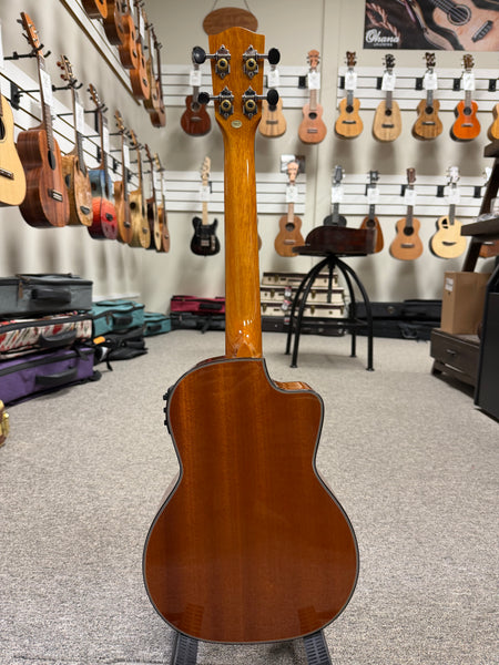 Ohana TK-35GCE-LH Lefty Solid Mahogany Electric Tenor Ukulele w/Cutaway - Left Handed
