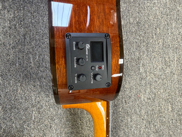 Ohana TK-35GCE-LH Lefty Solid Mahogany Electric Tenor Ukulele w/Cutaway - Left Handed