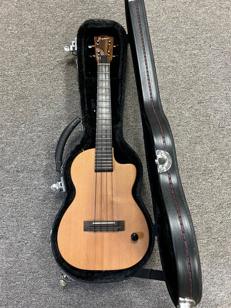 Pono TE-DC Solid Cedar/Acacia Deluxe Tenor Electric Solid Body Ukulele w/Case - Pre Loved