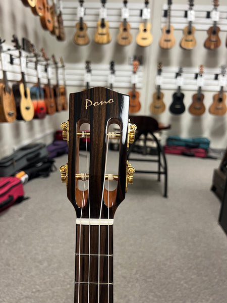 PONO ULN4-2 Nylon String Baritone Ukulele w/Case - Solid Cedar/Solid Mahogany