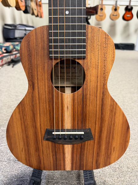 Kanile'a K1-GL6 Natural Solid Koa 6 String Guitarlele/Guitalele Ukulele w/Case