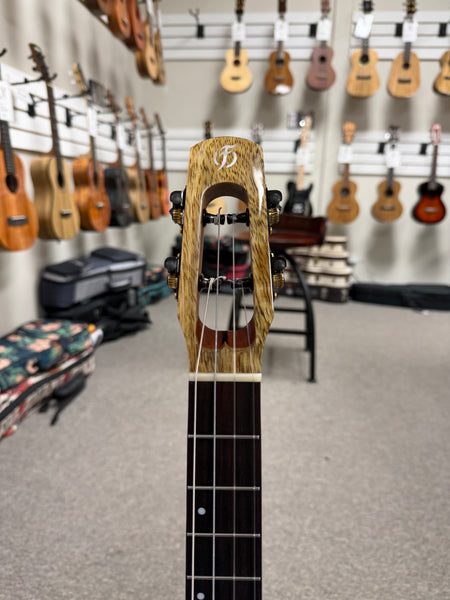 Flight Fireball Solid Mango Electric Baritone Ukulele w/Case - Pre Loved