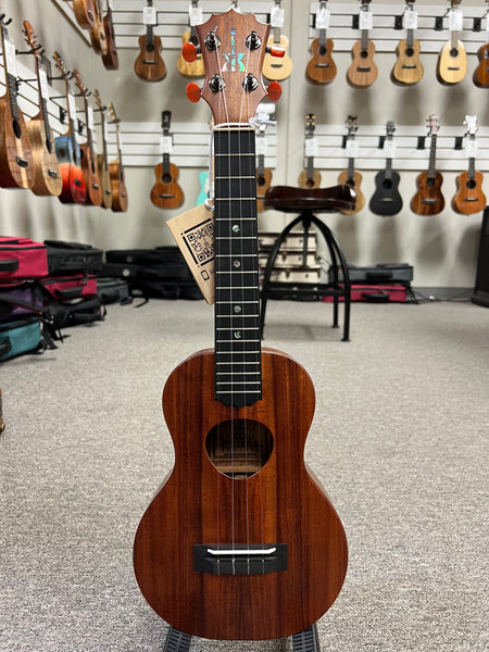 KoAloha KCM-10 Solid Koa Pikake Concert Ukulele w/Case #3 - Made in Hawaii