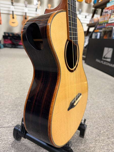 Lichty Solid Spruce/Indian Rosewood Custom Super Tenor Ukulele w/Case - Pre Loved