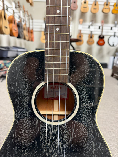 KALA KA-SDH-BE Solid Salt and Pepper Doghair Electric Baritone Ukulele w/Case