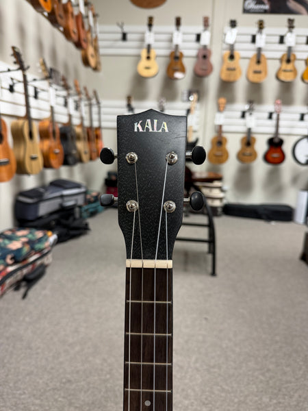 KALA KA-SDH-BE Solid Salt and Pepper Doghair Electric Baritone Ukulele w/Case