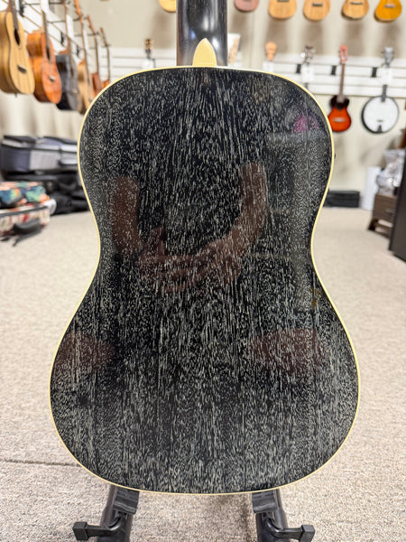 KALA KA-SDH-BE Solid Salt and Pepper Doghair Electric Baritone Ukulele w/Case