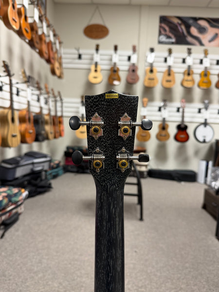 KALA KA-SDH-BE Solid Salt and Pepper Doghair Electric Baritone Ukulele w/Case