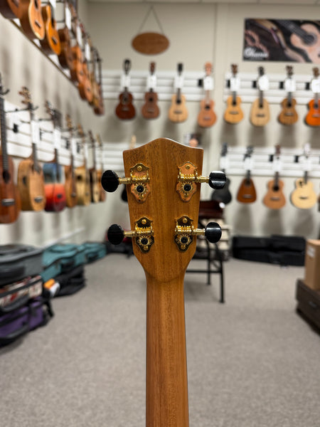 Pono BE-MBD Mango Deluxe Blue Baritone Electric Solid Body Ukulele w/Case