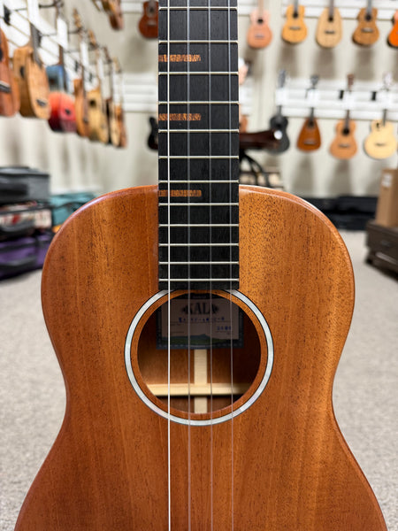 KALA KA-WF-AMHG-B Solid Mahogany Baritone Ukulele w/Case - Waterfall Series