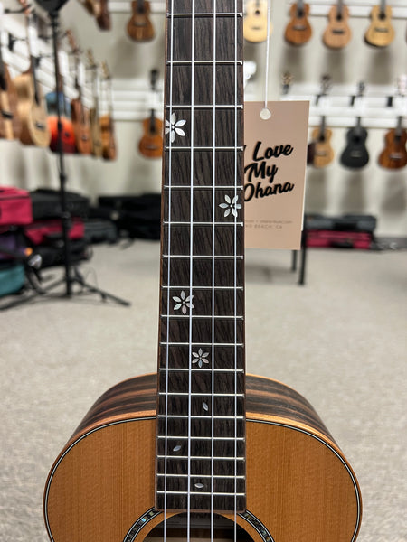 OHANA TK-50ME Solid Cedar/Ebony Tenor Ukulele