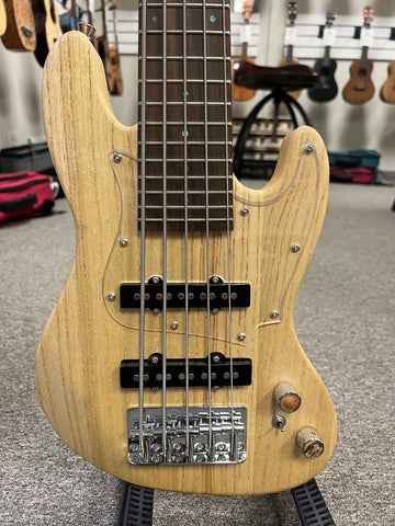 Tiny Boy Ash Body 5 String Solid Body Bass w/Case - TBJ-4500N Short Scale Bass
