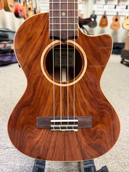 LANIKAI MRS-CET Solid Morado Electric Tenor Ukulele w/Case - Cutaway/Fishman Pickup