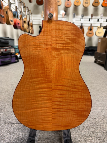 LANIKAI FM-CEB Flamed Maple Baritone Electric Ukulele w/Case - Cutaway/Fishman Pickup